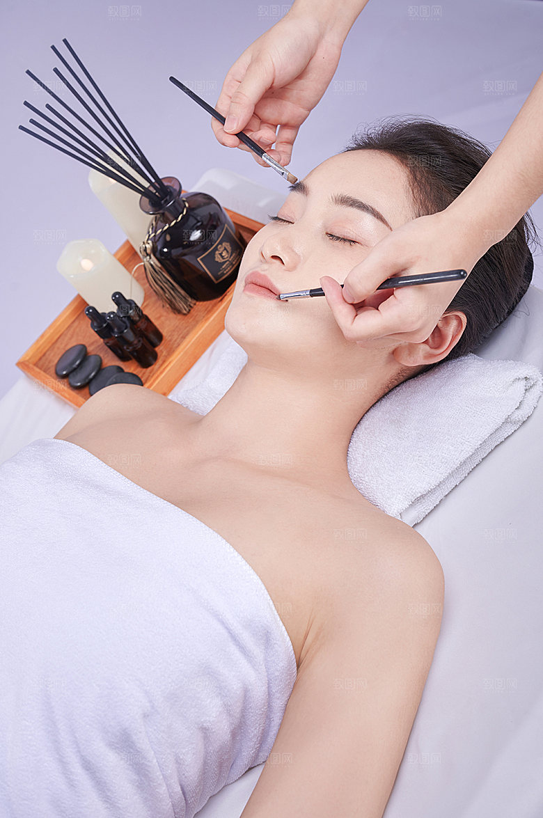 按摩美容美体养生SPA人物精修摄影图片