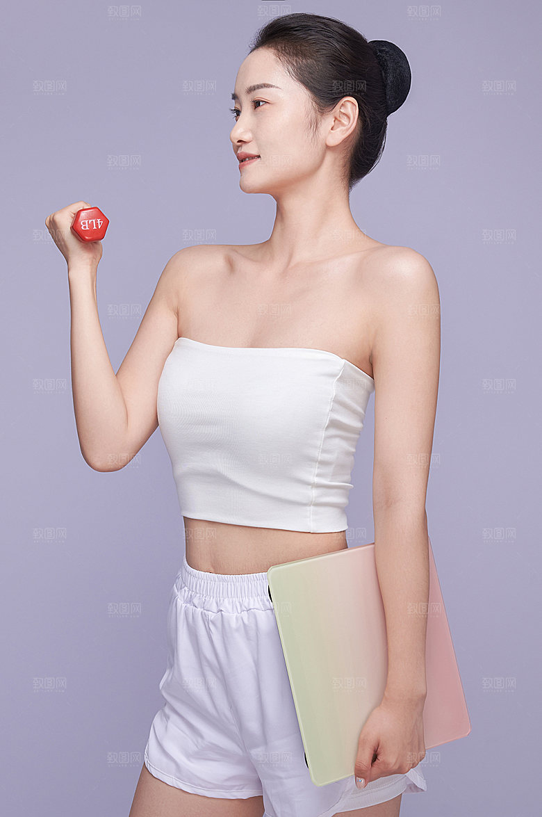 运动健身美体女性减肥人物精修摄影图片