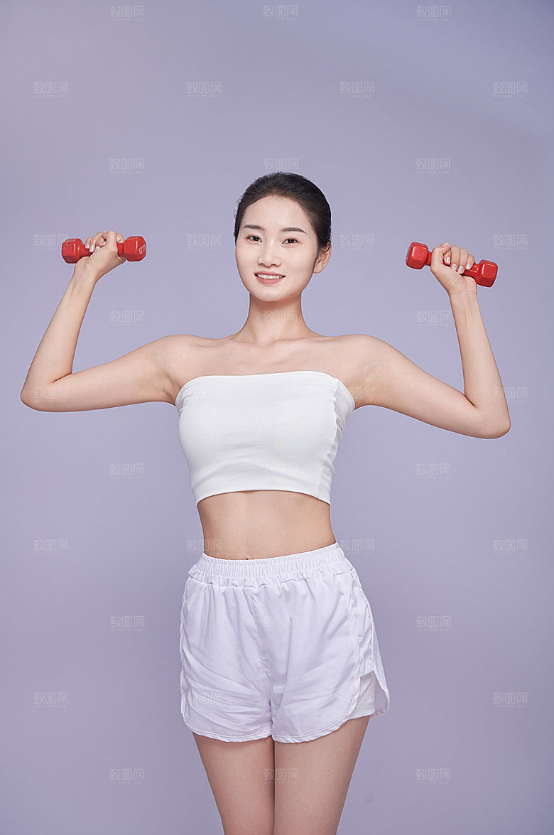健身女性美体减肥瘦身人物精修摄影图片