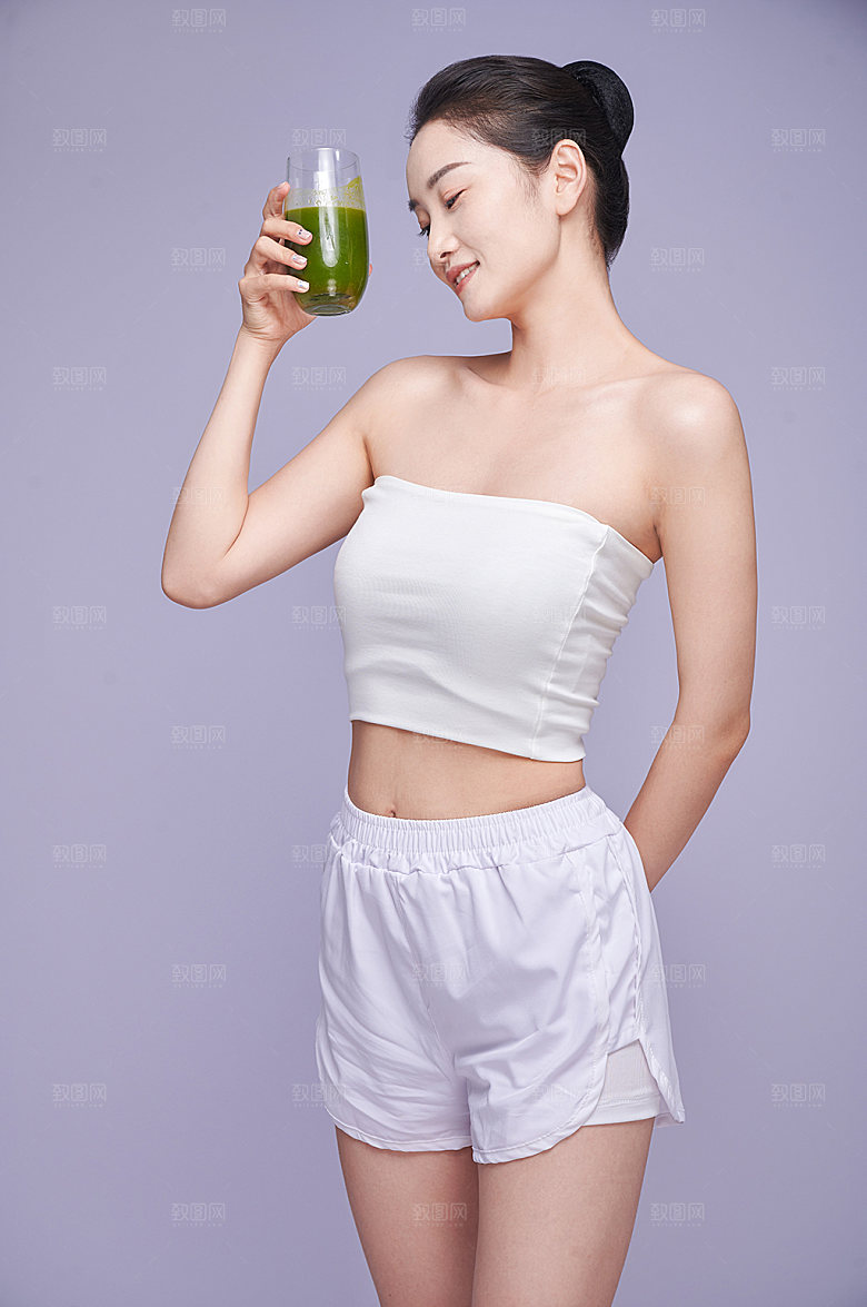 女性瘦身健康美体减肥人物精修摄影图片
