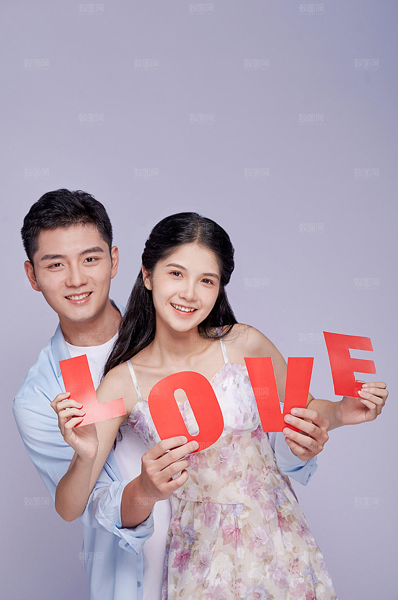情人节创意情侣人物男女摄影图片