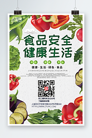 绿色全国食品安全宣传周原创海报