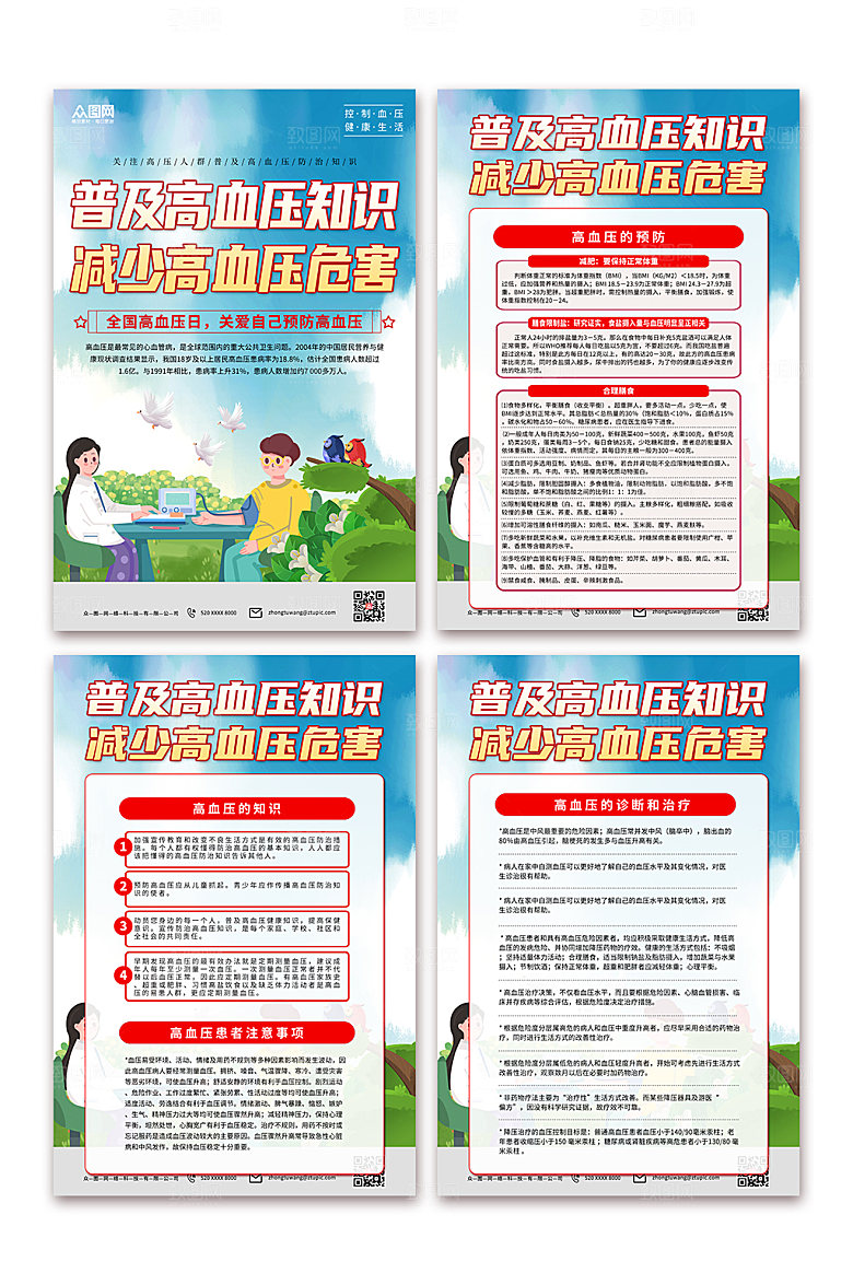 解读全国高血压日高端海报