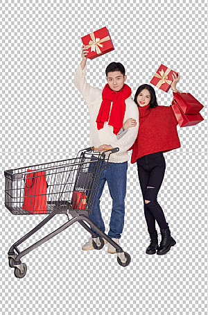 新年超市购物物时尚PNG摄影图片