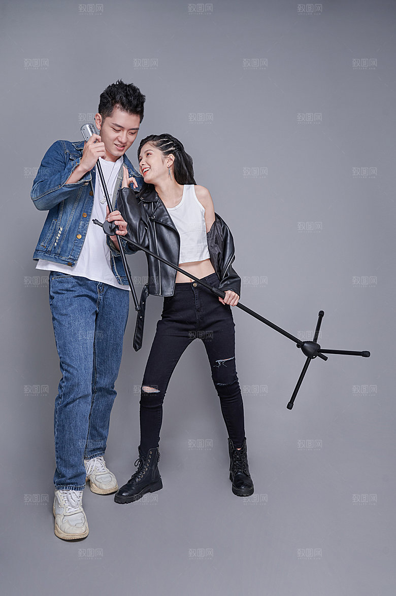 现代摇滚唱歌物精修摄影精美图片