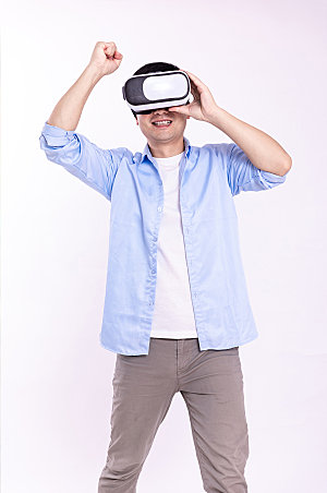 穿衬衫男士VR虚拟人物摄影图片