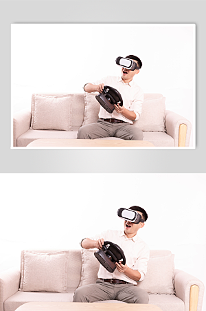 清新商务男士VR虚拟人物摄影图