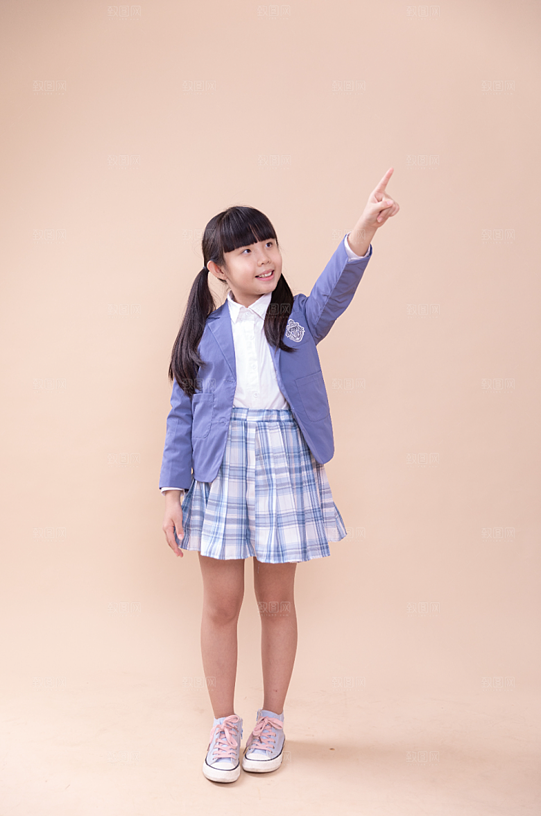 创意高清学生小女孩摄影图