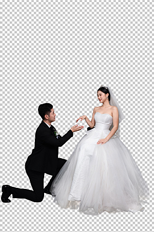 婚纱照婚礼男女人物PNG结婚摄影图