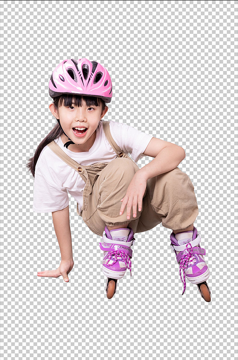 轮滑可爱女孩人物PNG摄影图片