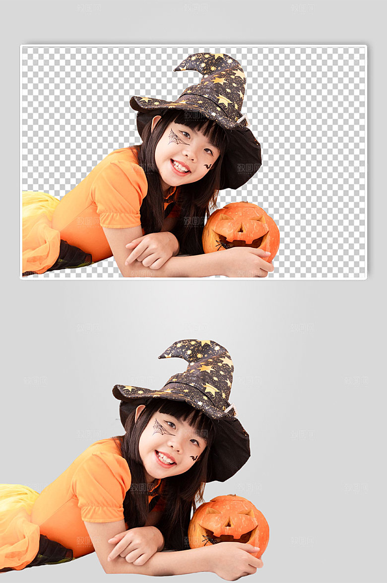 万圣节女孩人物现代PNG摄影图片