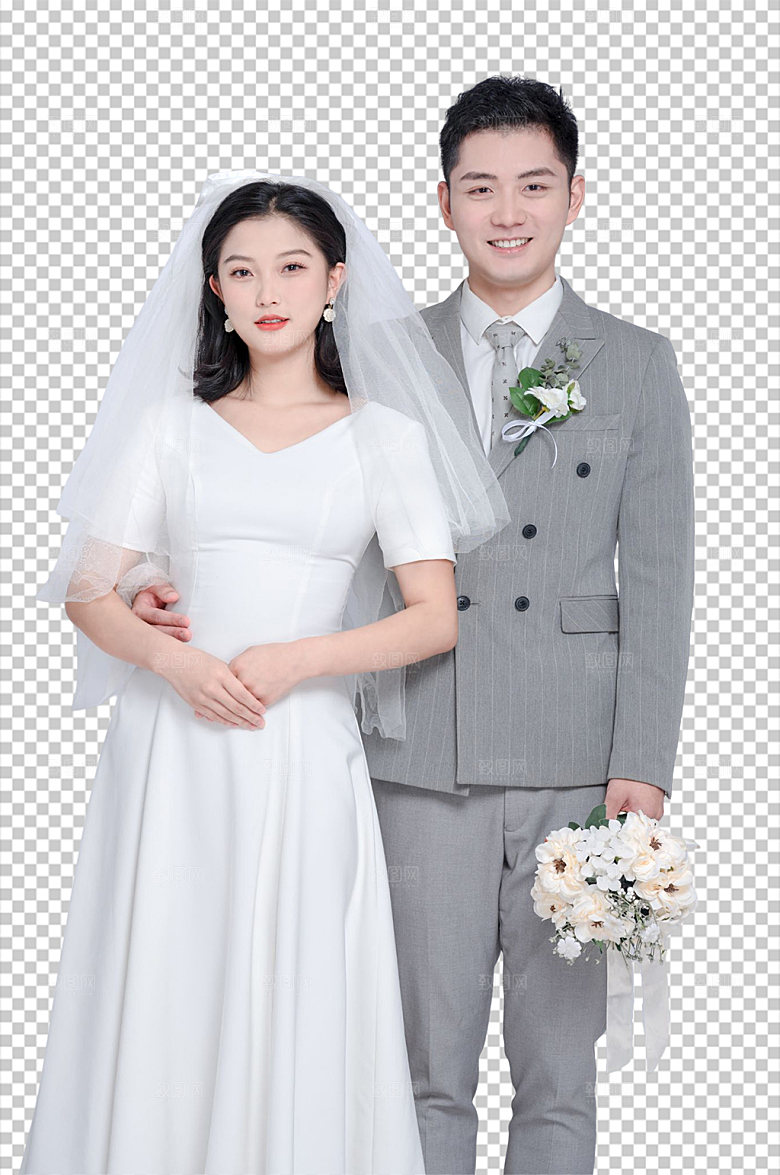 婚礼男女人物时尚免扣PNG摄影图