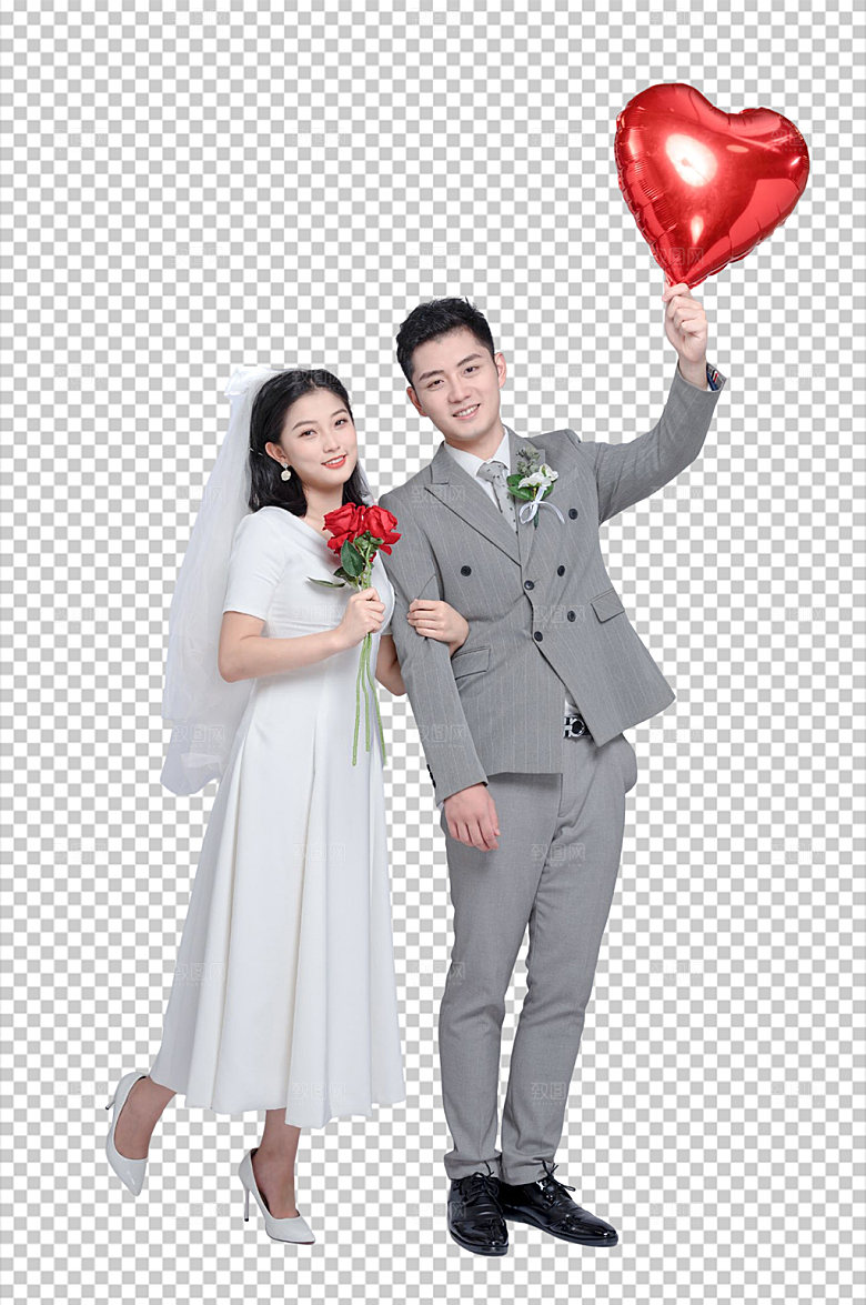 高清婚礼男女人物浪漫PNG摄影图
