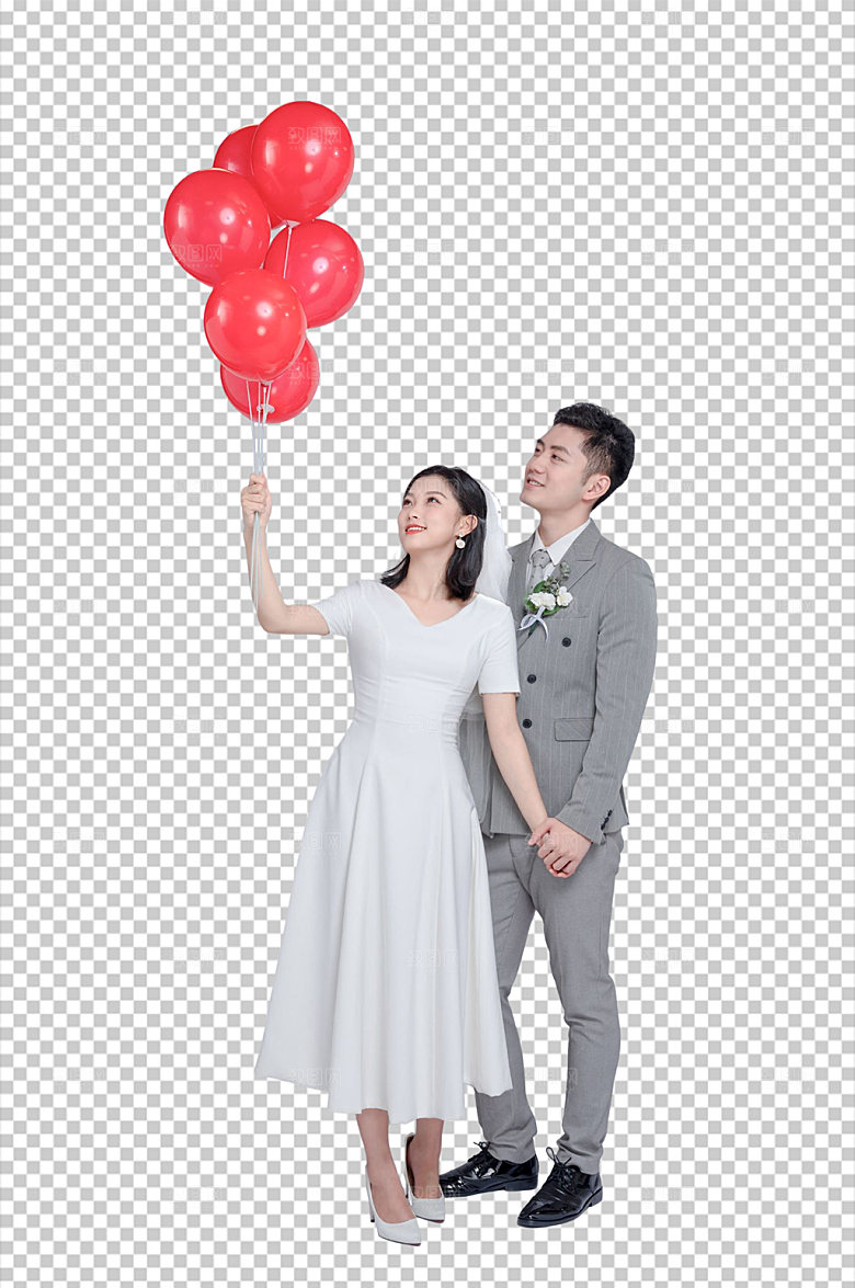 大气婚礼人物免扣PNG创意摄影图