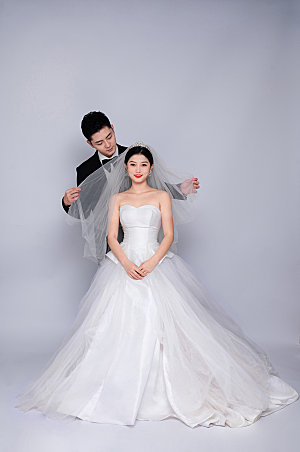 现代婚纱照婚礼男女人物时尚摄影图