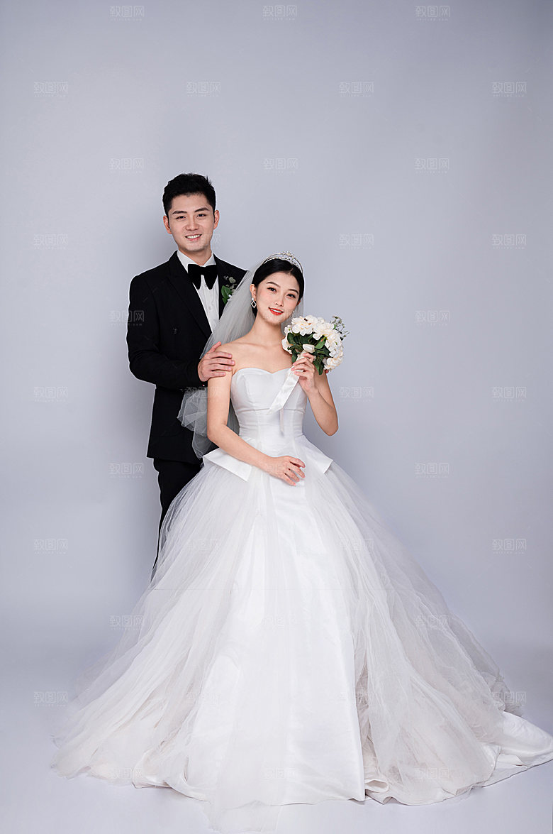 现代婚纱照婚礼人物创意摄影图