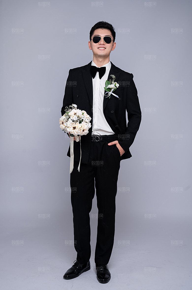 西式婚纱照婚礼人物时尚摄影图