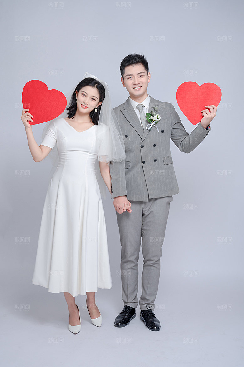 大气新郎新娘婚礼男女时尚摄影图
