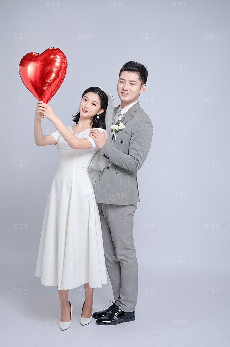 大气新郎新娘婚礼男女时尚摄影图