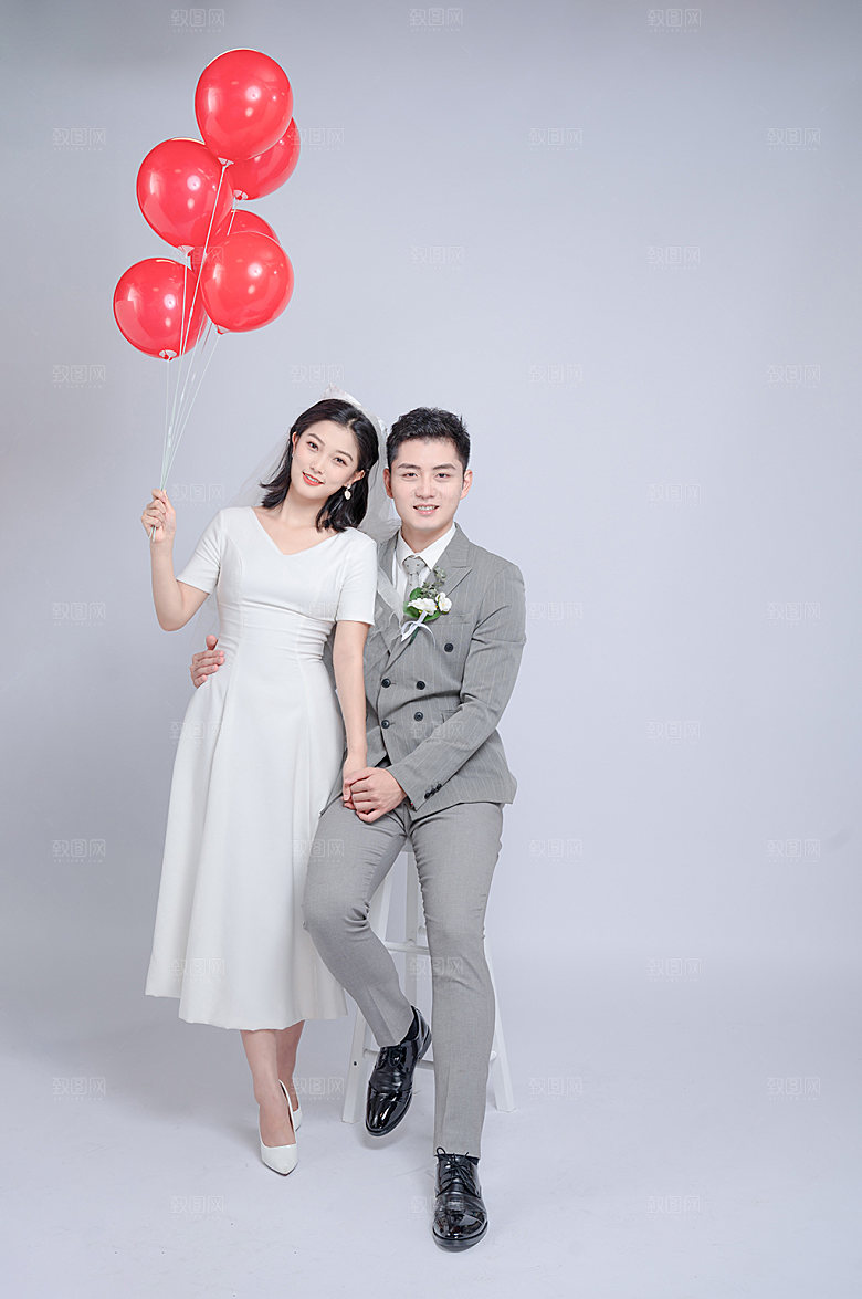 大气婚礼男女人物高端摄影图