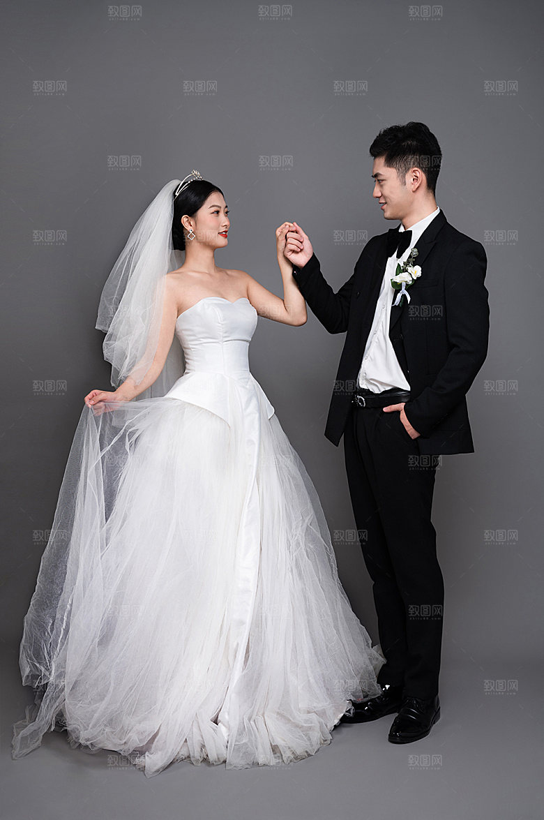 现代婚礼男女人物高端摄影图