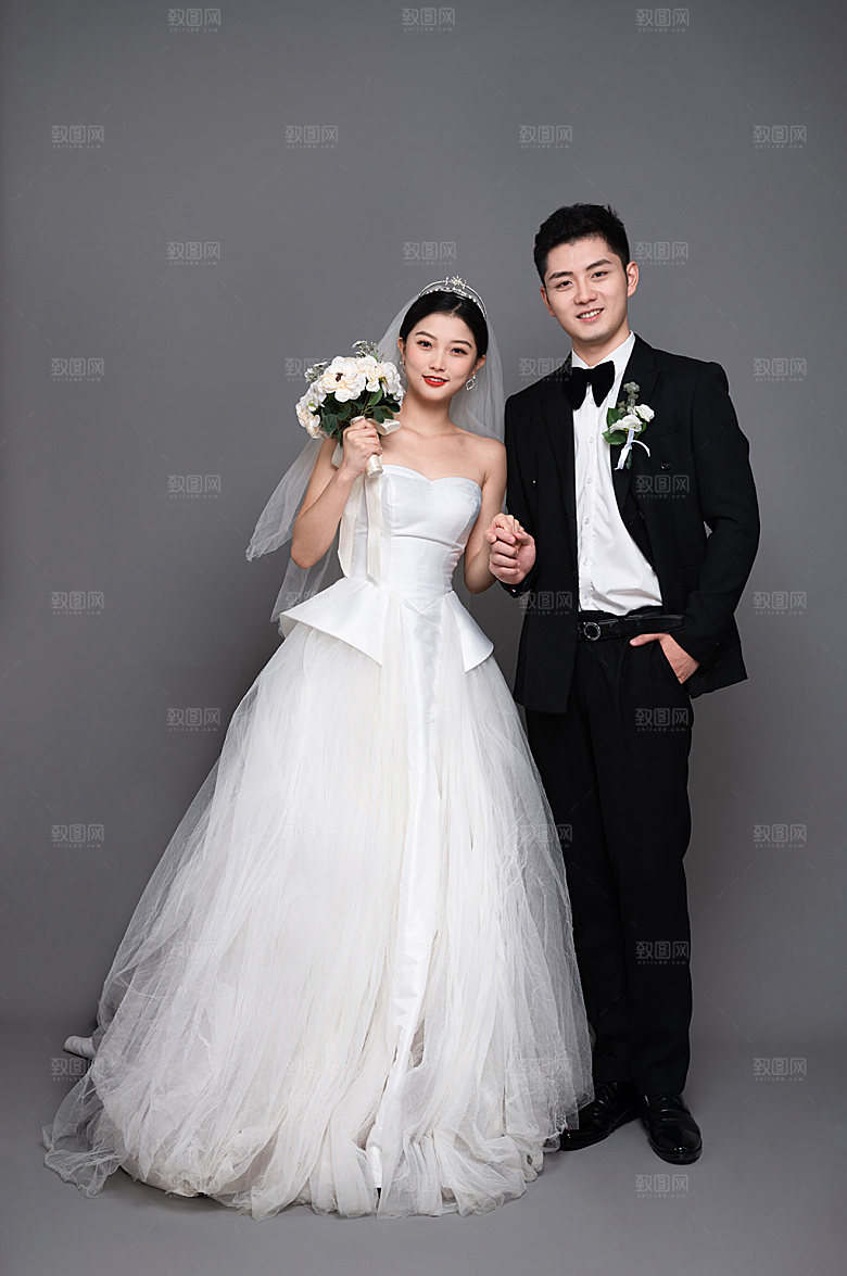浪漫婚纱照婚礼男士人物时尚摄影图