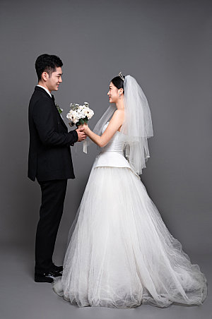 高端婚礼新郎新娘人物时尚摄影图