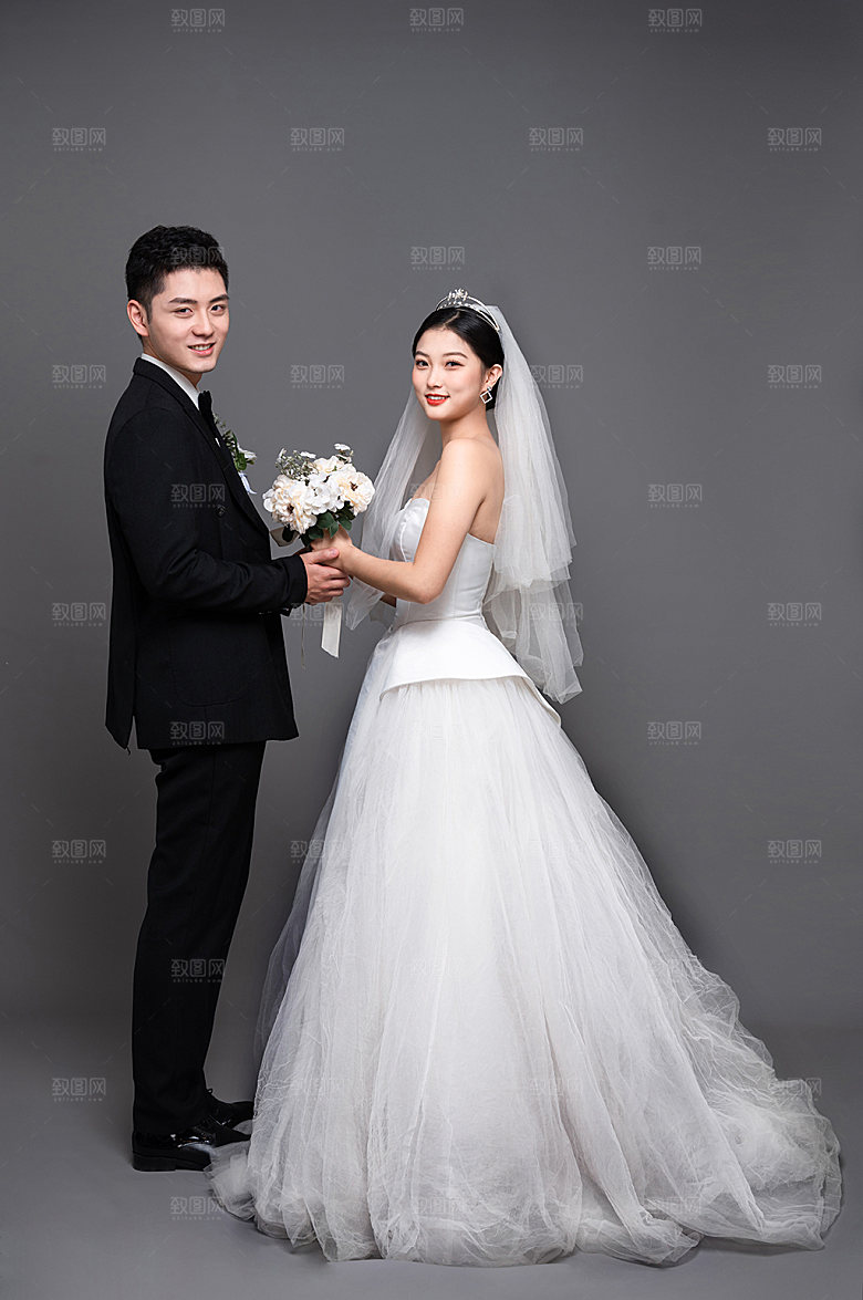 唯美婚纱照婚礼男女人物高端摄影图