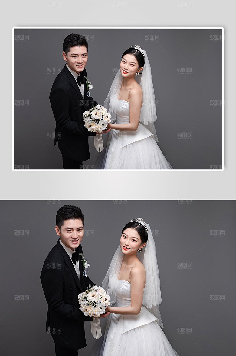 现代婚礼男女人物精修大气摄影图