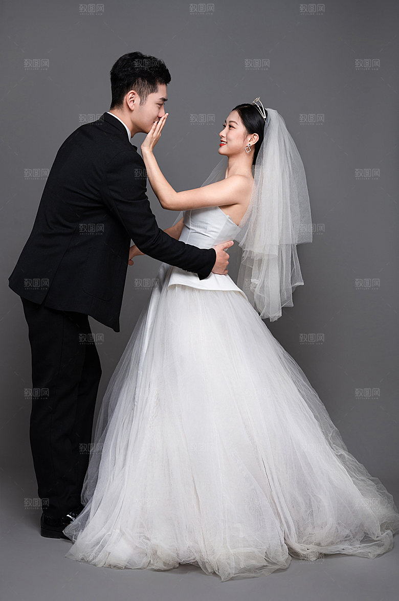 现代婚礼男女人物大气摄影图