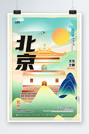 北京国潮旅游国潮海报设计