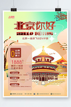 创意北京城市旅游时尚海报
