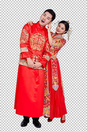喜庆欢乐中式婚礼男女摄影照图片