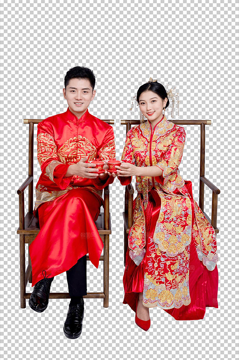 大气端庄中式婚礼人物摄影照