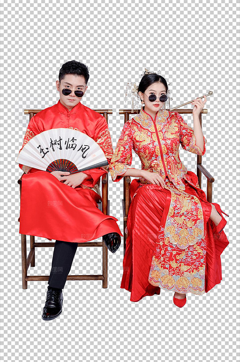 古典中式婚礼男女人物摄影照
