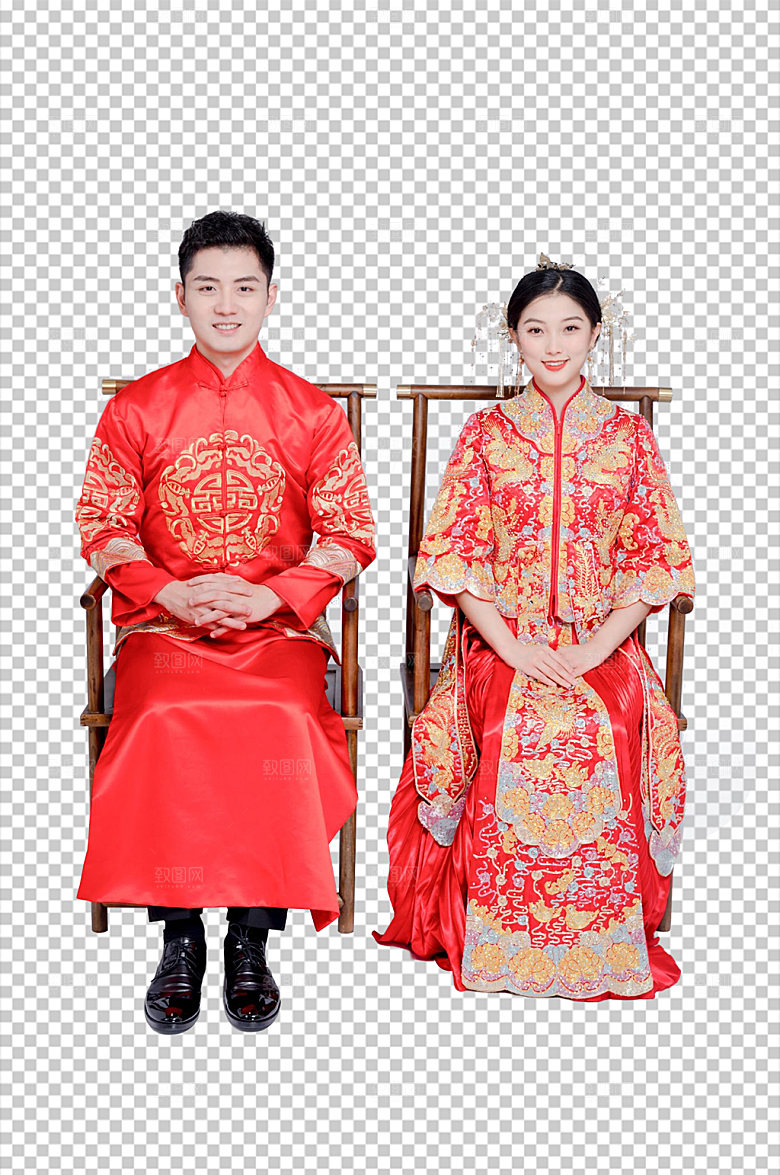 端庄婚礼人物免扣PNG摄影照