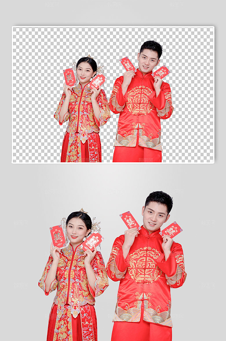 喜庆婚礼人物免扣PNG摄影照