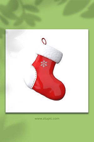 大气圣诞节红袜子C4D模型