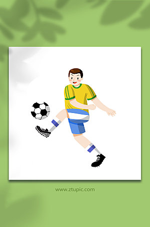 大气世界杯足球运动员素材插画