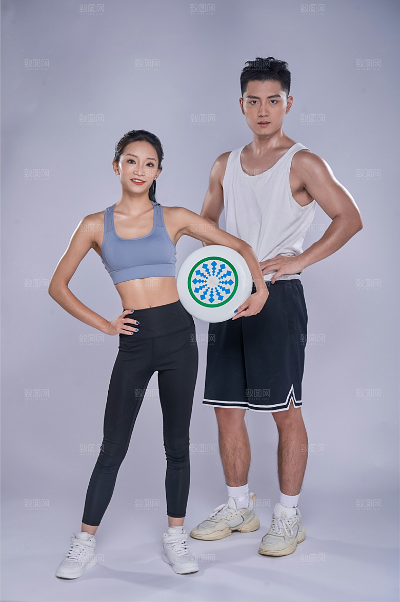 简洁飞盘运动宣传精修摄影图片
