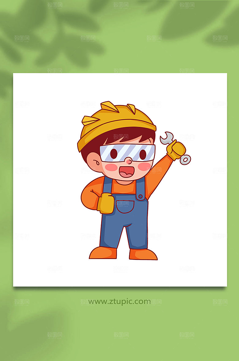 大气防护安全生产人物元素插画设计