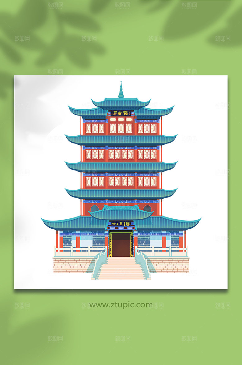 简洁丽江万古楼建筑精美元素