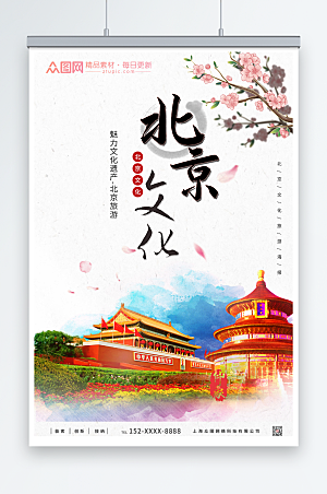 魅力北京城市天安门旅游宣传海报