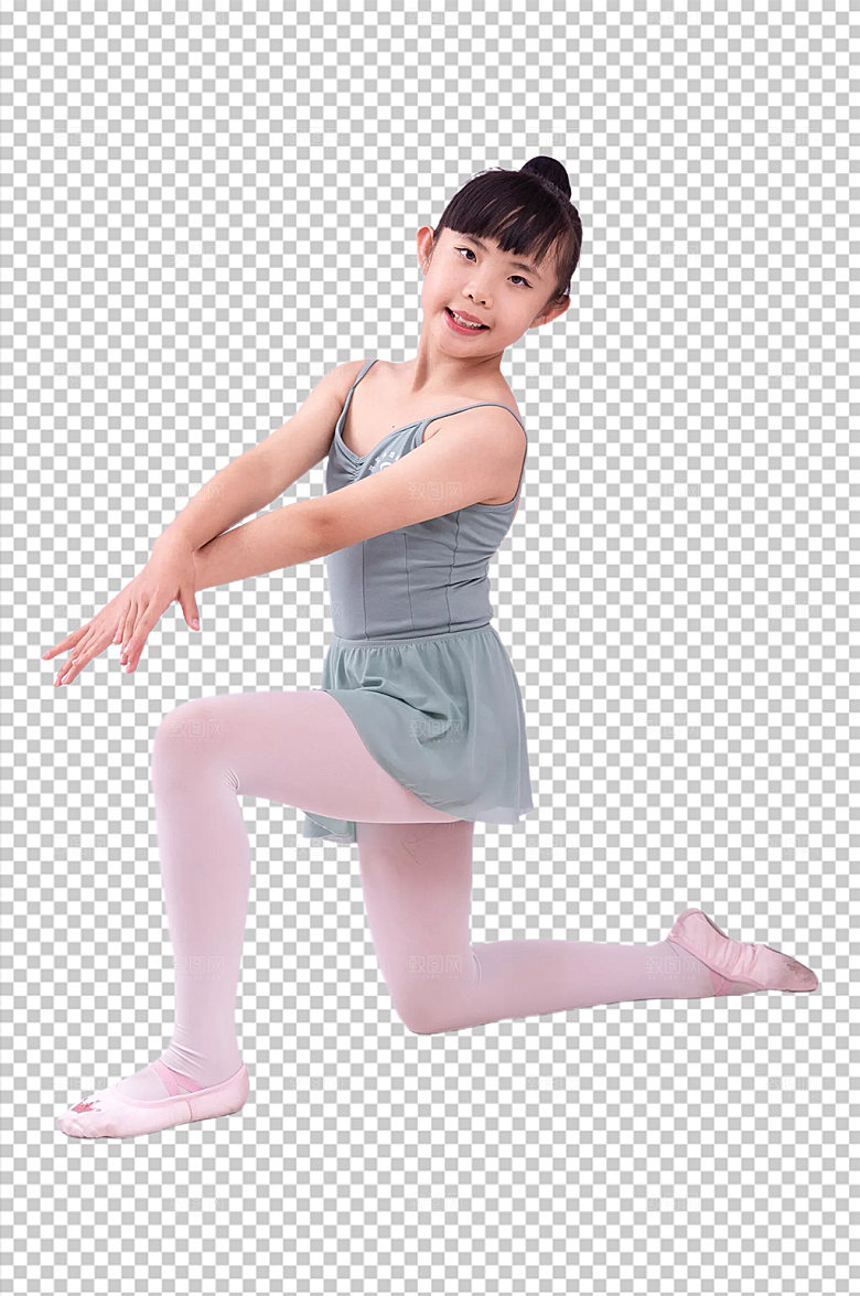 时尚跳舞小女孩免抠PNG元素设计