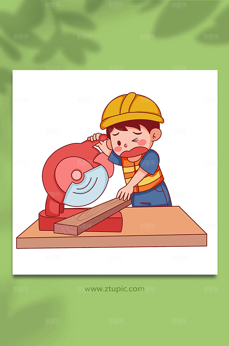简洁防护眼镜生产人物元素精美插画