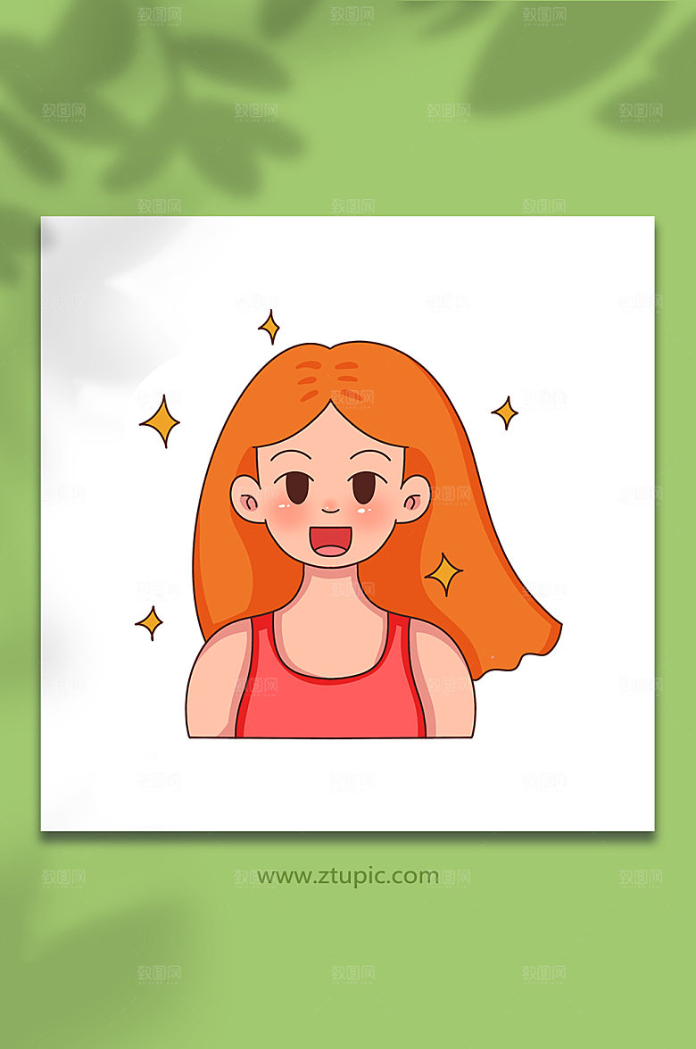 时尚靓丽女性头部护理元素精美插画