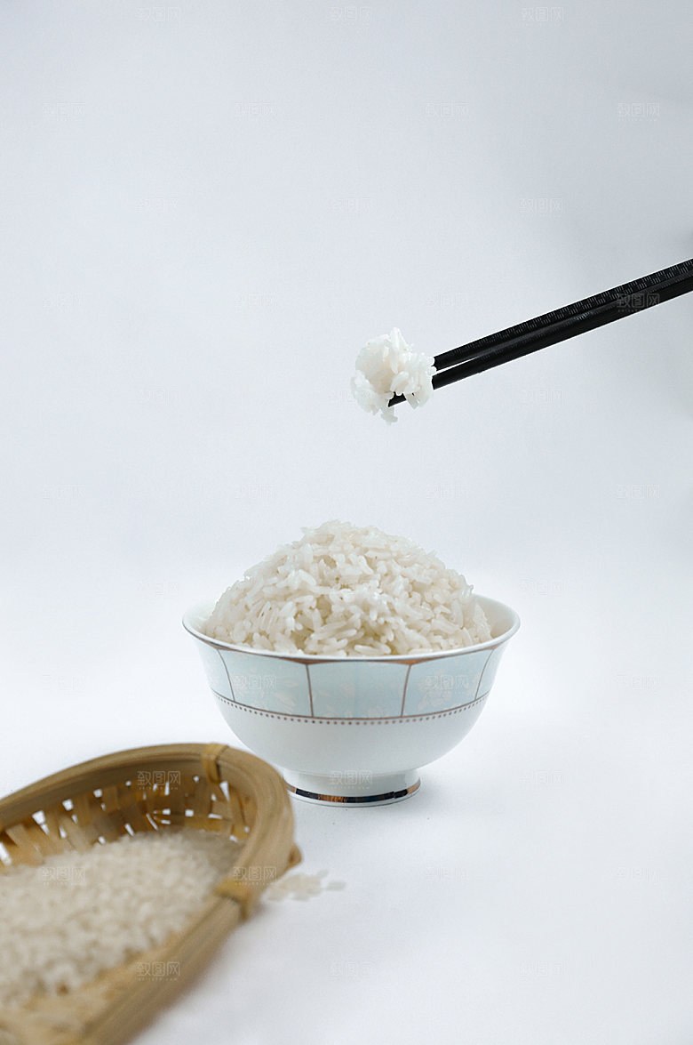 东北大米饭五谷杂粮精美摄影图片