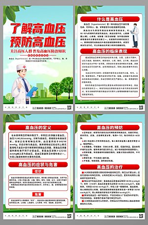 大气预防高血压知识系列原创海报
