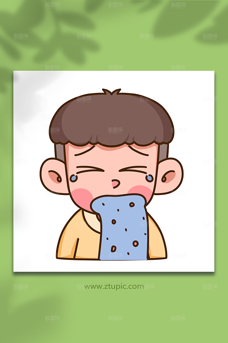 简约预防感冒人物元素插画设计