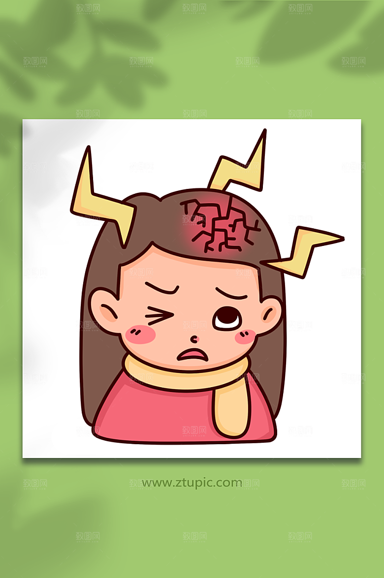 时尚预防感冒人物元素插画设计